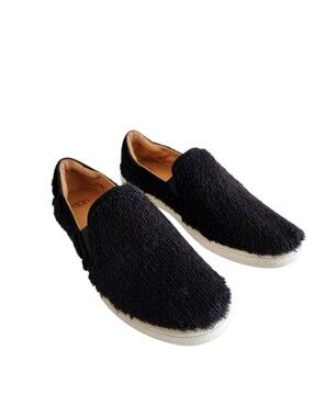 UGG Ricci Slip On Shoes Sneakers Black Plush Shearling  Womens Size 8